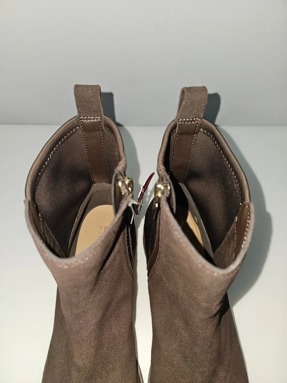 Blondo Cammie Waterproof Ankle Boot Womens 10 Brown Suede Lug Sole Fall NEW - Picture 9 of 14